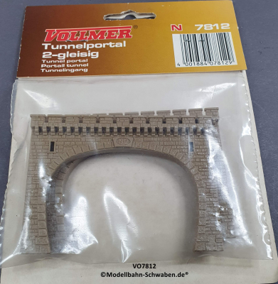 Vollmer 7812 N Bausatz Tunnelportal 2-gleisig, 2 Stück, OVP