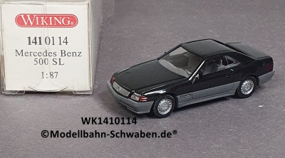 Wiking 1410114 H0, MB 500 SL, schwarz, OVP
