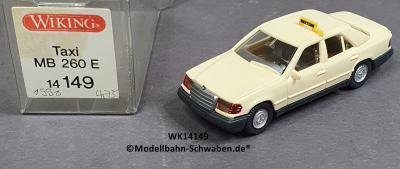 Wiking 14149 H0, MB 260E, Taxi, beige, OVP