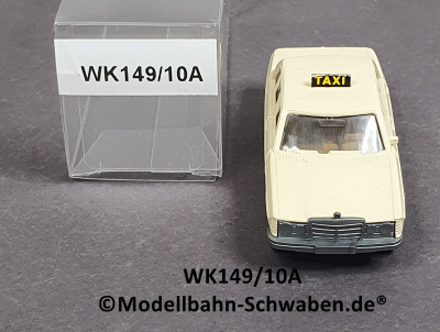 Wiking 149/10A H0 MB 240 D, Taxi, E-Klasse, creme, EVP
