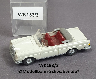 Wiking 153/3 H0 MB 300 SE, Cabrio, hellgrau, EVP