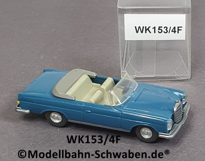 Wiking 153/4F H0 MB 300 SE, Cabrio, azurblau, EVP
