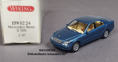 Wiking 1590224 H0, MB, S 500, blaumetallic, OVP