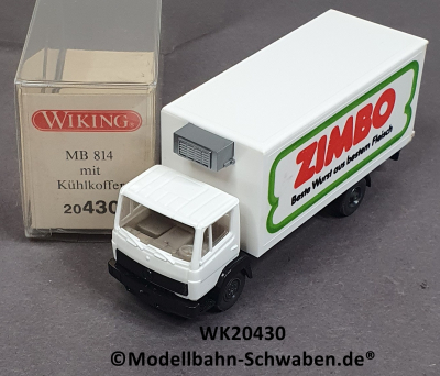 Wiking 20430 H0, MB 814 Kühlkoffer LKW, Zimbo, OVP