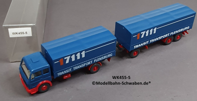 Wiking 20677 H0, MB Hinterkipper Sattelzug, blau, OVP