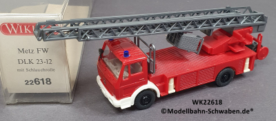 Wiking 22618 H0 Metz DLK 23-12 mit Schlauchrolle, Feuerwehr, OVP