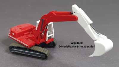 Wiking 24660 H0, Raupenbagger O & K, rot/weiss
