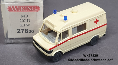Wiking 27820 H0 MB 207 D Krankentransport Wagen DRK, OVP