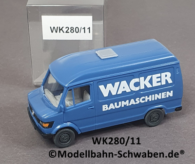 Wiking 280/11, H0, MB 207D Hochdach Kastenwagen, Wacker, EVP