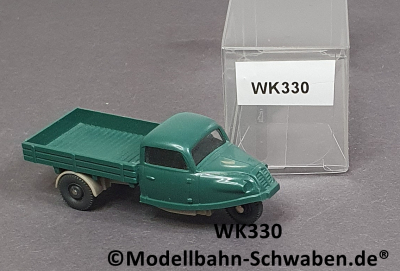 Wiking 330 H0 Goliath Goli Dreirad 1981-1989, patinagrün, EVP