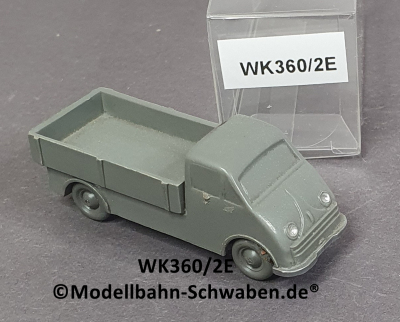 Wiking 360/2E, H0, DKW Pritschenwagen, unverglast, betongrau, EVP