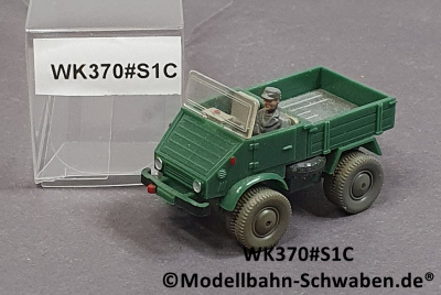 Wiking 370 H0, MB Unimog U 411, Typ 4 offen, patinagrün, EVP