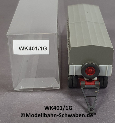 Wiking 401/1G H0, Dreiachs Anhänger, braunrot/lichtgrau EVP