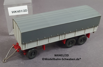 Wiking 401/2D H0, Dreiachs Anhänger, braunrot/lichtgrau EVP