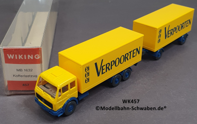 Wiking 457 H0, MB 1632 Kofferlastzug Verpoorten, OVP
