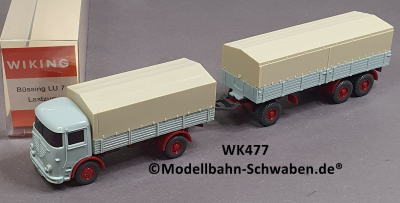 Wiking 477 H0, Büssing LU 7 Lastzug, Veteran, OVP