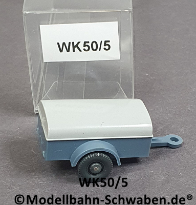 Wiking 50/5 H0 Einachsanhänger, Deckel lichtgrau, EVP
