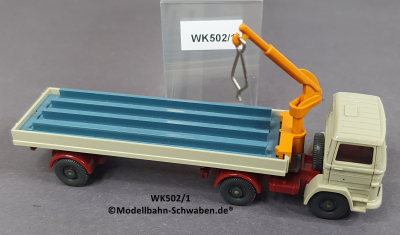 Wiking 502/1 H0, MB LPS1313 Baustoffwagen, mit Kran und Ladung, EVP