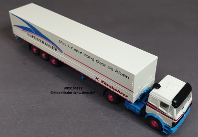 Wiking 5100132 H0 MB 2238 Pritschen-Sattelzug Kässbohrer Alpentrailer