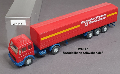 Wiking 517 H0, MB 2238 Pritschen-Lastzug Rosbacher Brunnen, EVP