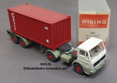 Wiking 526 H0 MB Stahl-Container Sattelzug, CTI, OVP