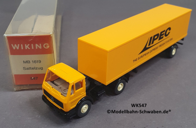 Wiking 547 H0, MB 1619, Koffersattelzug, IPEC, OVP
