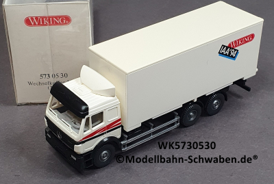 Wiking 5730530 H0, MB Wechselkoffer LKW, IAA 1994, weiß, OVP