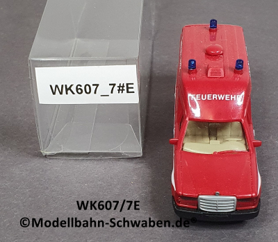 Wiking 607/7 H0 MB Binz 2001 KTW Krankentransportwagen, Feuerwehr, EVP