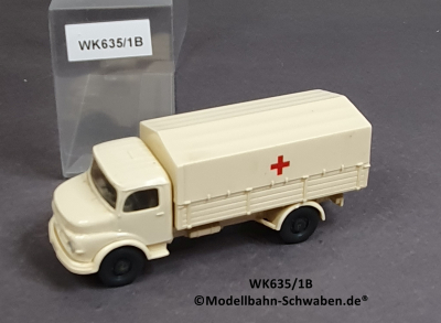 Wiking 635/1B, H0, MB L1413 Pritschen-LKW, DRK, EVP