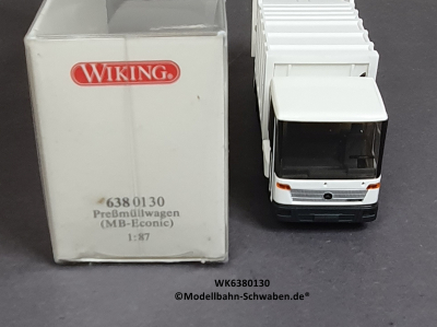 Wiking 6380130 H0 MB Econic Pressmüllwagen, weiss