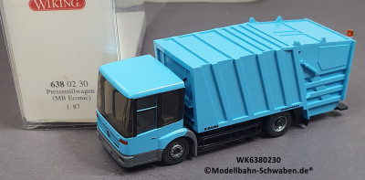 Wiking 6380230 H0 MB Econic Pressmüllwagen, blau