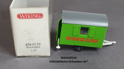 Wiking 6560220 H0 Bauwagen Wimo Bau, grün