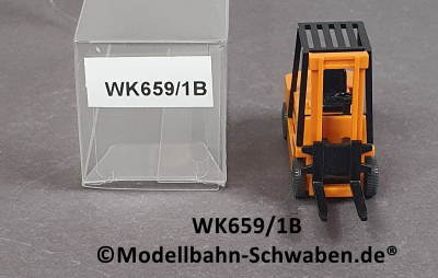 Wiking 659/1B, H0, Gabelstapler Still R 70, schwarz/gelborange, EVP
