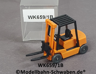 Wiking 659/1B, H0, Gabelstapler Still R 70, schwarz/gelborange, EVP