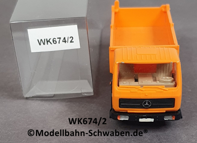 Wiking 674/2, H0, MB AK2636, Pritschenkipper, orange, EVP