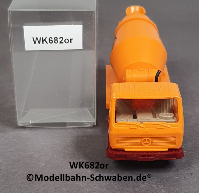 Wiking 682 H0, MB Beton-Mischer, 3-achsig, Readymix, orange, EVP
