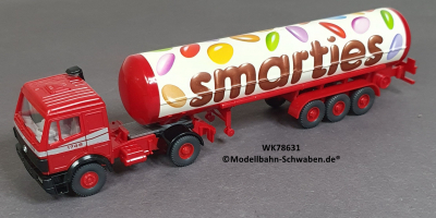 Wiking 78631 H0 MB 1748 Flüssiggas-Sattelzug Smarties
