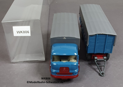 Wiking 806 H0, Krupp Pritschen Hängerzug, Grill rot, EVP