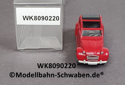 Wiking 8090220 H0, Citroen 2 CV, offen, rot, EVP