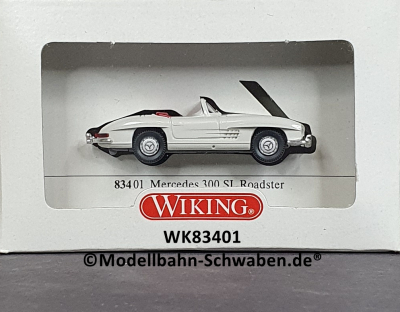 Wiking 83401 H0, Mercedes Benz 300 SL Roadster / Cabrio, Weiss, OVP