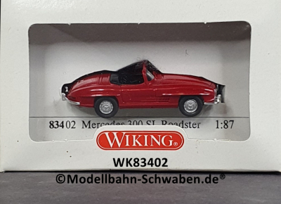 Wiking 83402 H0, Mercedes Benz 300 SL Roadster / Cabrio, Rot, OVP