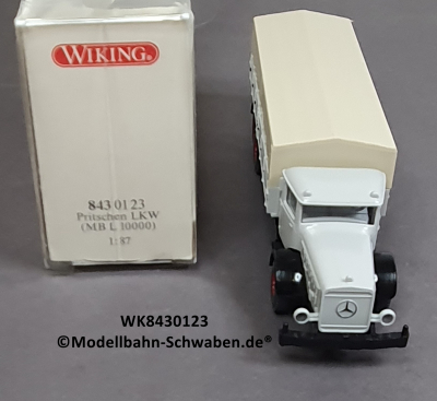 Wiking 8430123 H0, MB L 10000 Pritschen LKW, grau, OVP