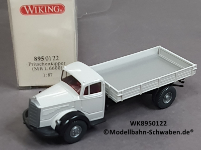 Wiking 8950122 H0, MB L6600 Pritschenkipper, grau, OVP