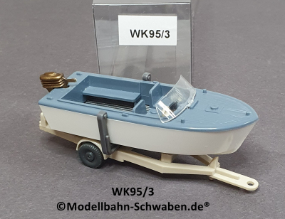 Wiking 95/3 H0, Motorboot auf Anhänger, EVP