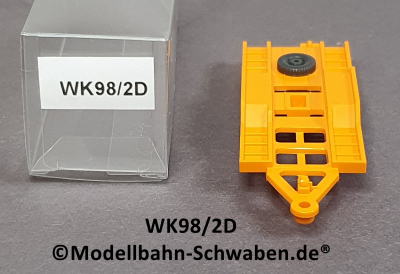 Wiking 98/2D H0, PKW Transport Anhänger, orangegelb, EVP