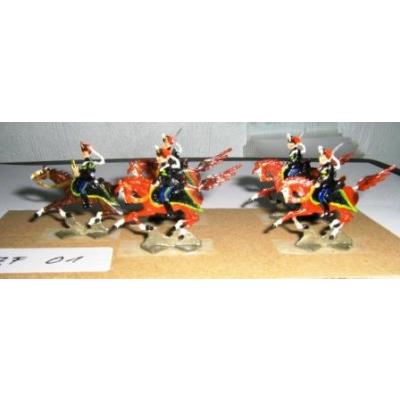 ZF01 Zinnfiguren Reiter bemalt Set mit 5 Stück