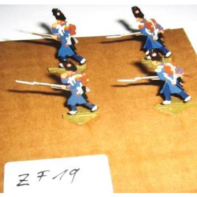 ZF19 Zinnfiguren Infanterie bemalt Set mit 4 Stück