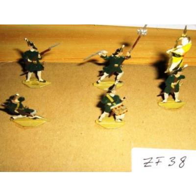 ZF38 Zinnfiguren bemalt Set mit 5 Stück