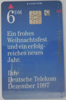 201002 Telefonkarte DM 6 Deutsche Telekom Dezember 1997