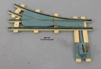 Biller-Bahn 010 Spur 0e/00, Gleis, Handweiche, rechts, 155mm, Bespielt